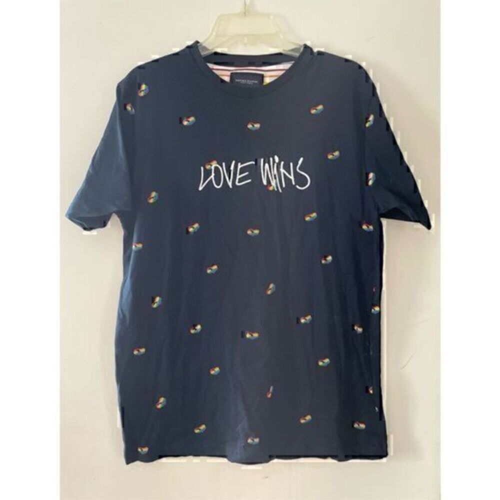 Love Wins Rainbow Gay Pride Shirt by Denim & Flower by Ricky Singh size Medium